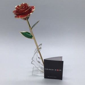 Forgifting 24K Gold Gilded Red Rose